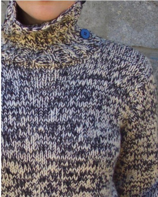 Ragg Yarn Turtleneck - Hemp and Wool Knitting Pattern image 1